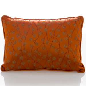 Cuscino Arancio Etro Home Collection con disegno foglie